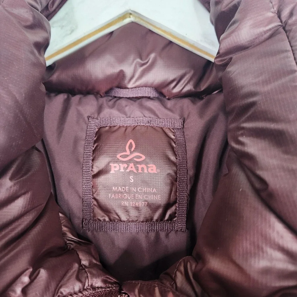 PrAna Milly Vest Womens Small Quilted Down Puffer High Collar Zip‎ Pockets